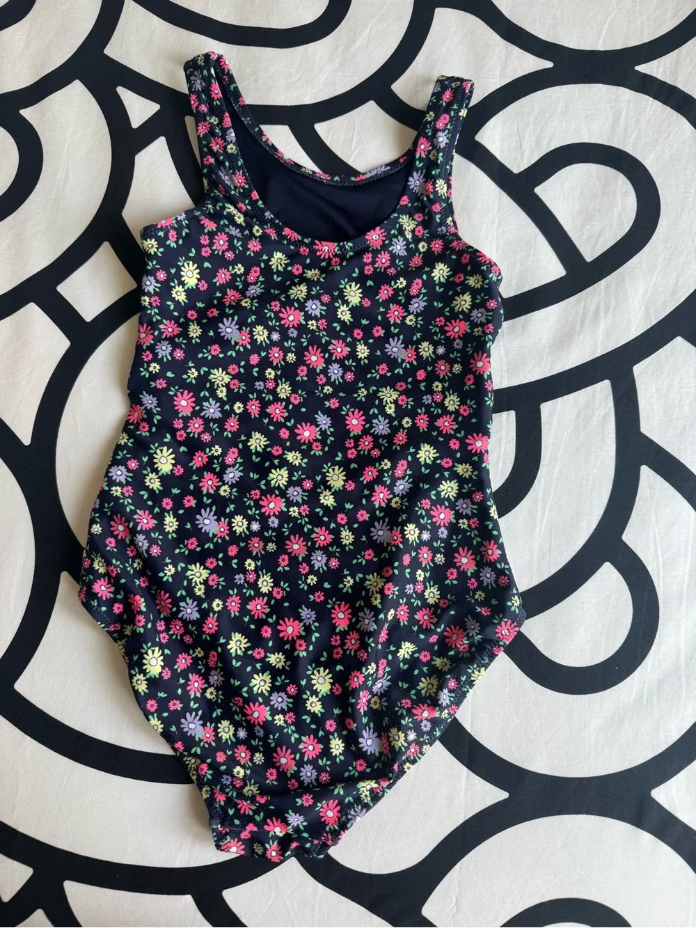 GAP Navy Floral Cutout One-Piece Swimsuit